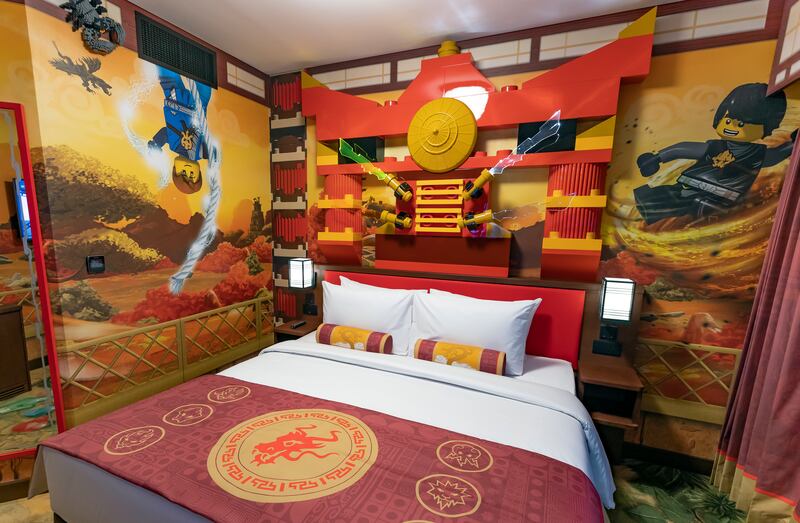 A Ninjago-themed room at Legoland Dubai.
