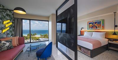 A suite at Moxy Miami South Beach. Courtesy Marriott