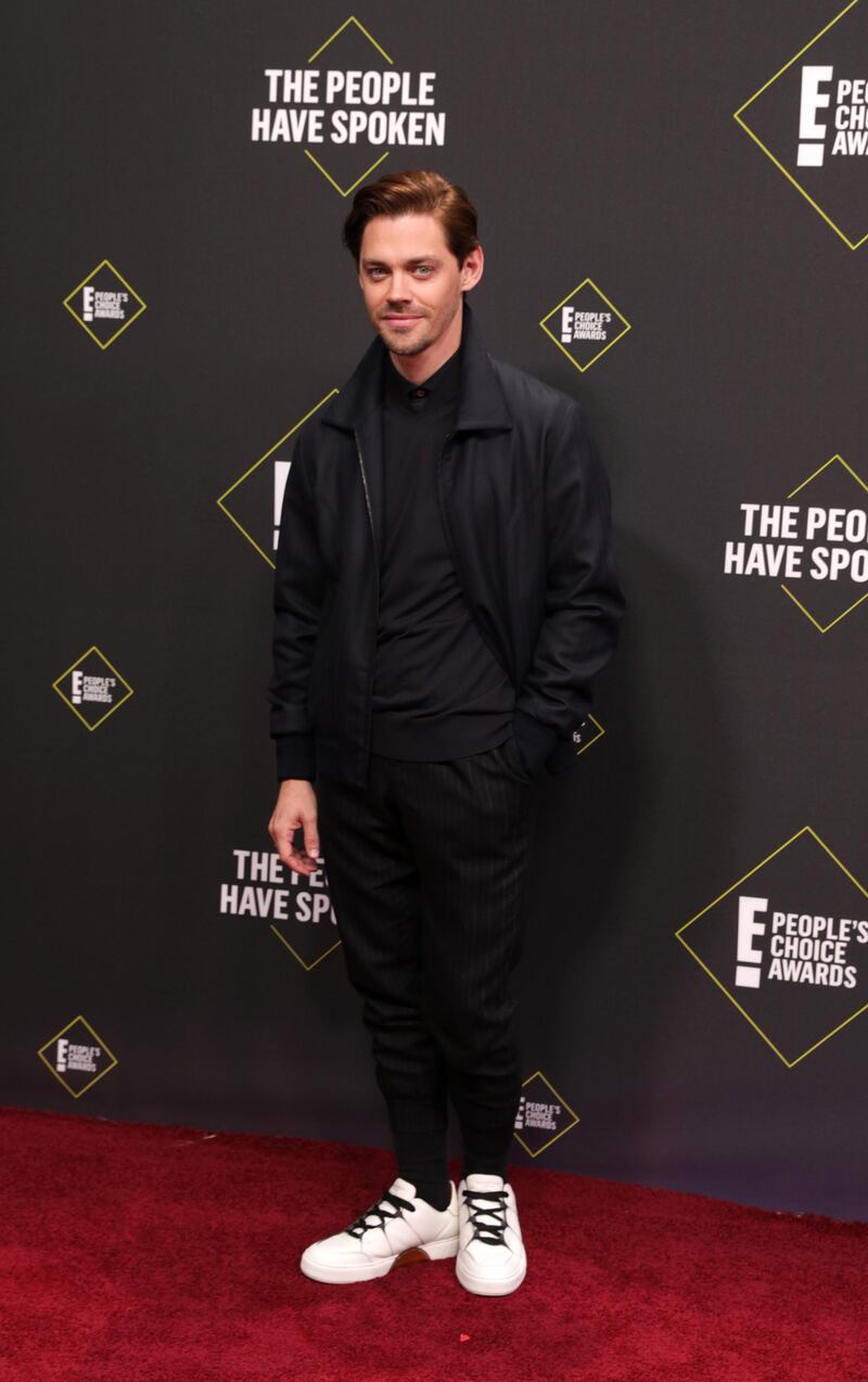 Tom Payne arrives at the 2019 People's Choice Awards in Santa Monica, California, on Sunday, November 10, 2019. Reuters