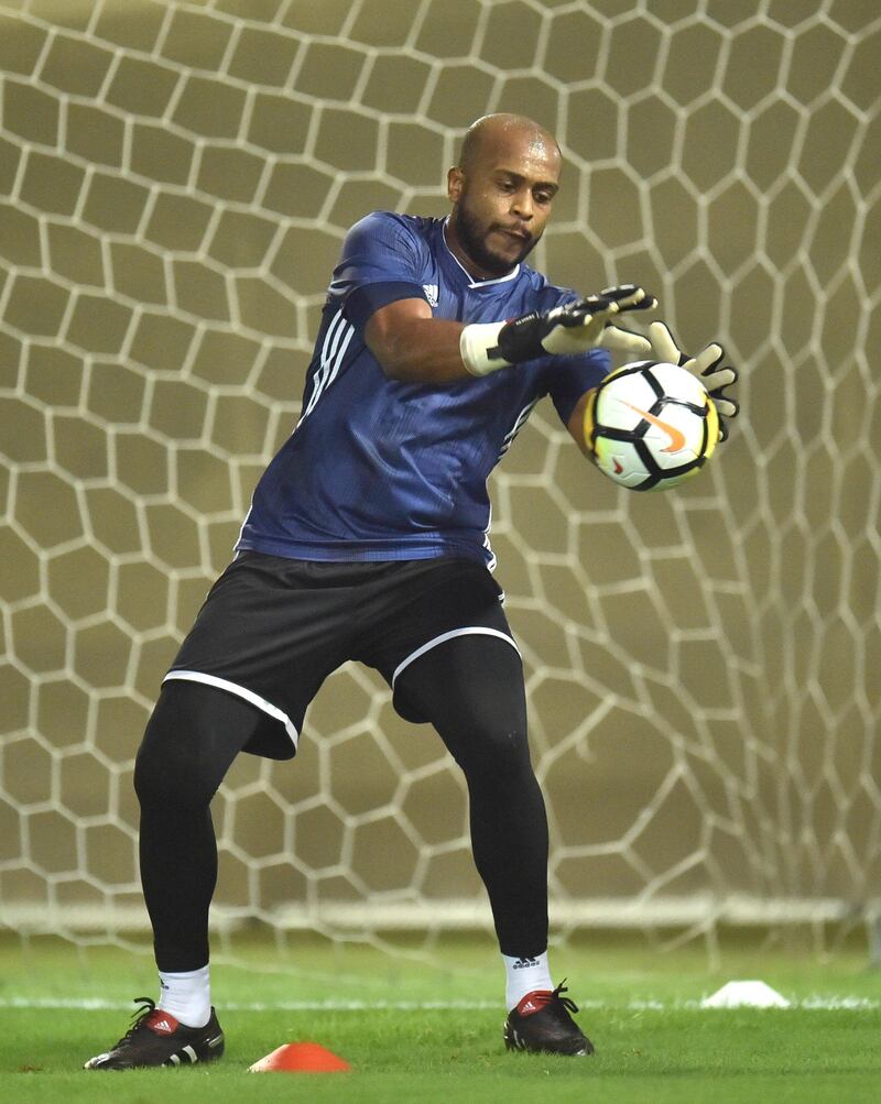 UAE training ahead of this week's WC qualifier against Indonesia.