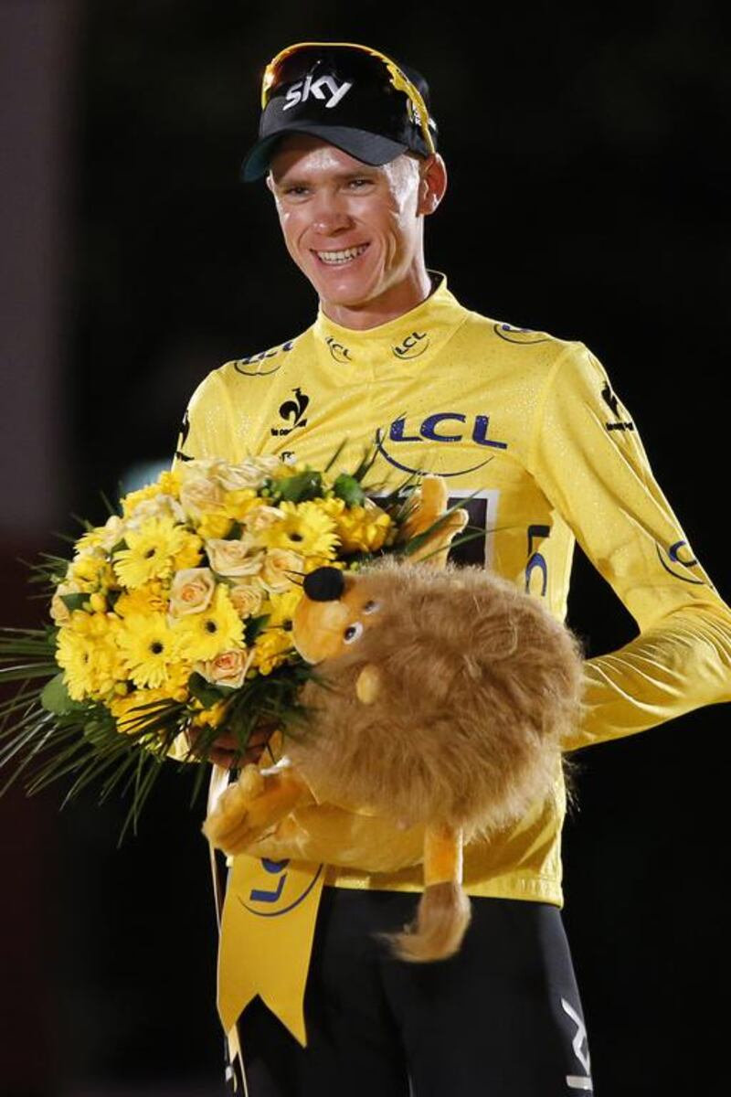 Chris Froome is delighted that he is capping his year by signing a new contract with Team Sky. Jeff Pachoud /  AFP 