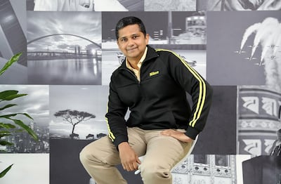 DUBAI , UNITED ARAB EMIRATES , January  6 ��� 2019 :-  Narendra Menon , Managing Director of Nikon Middle East at his office in Jafza 19 Building in Jebel Ali in Dubai. ( Pawan Singh / The National ) For Business. Story by David Dunn