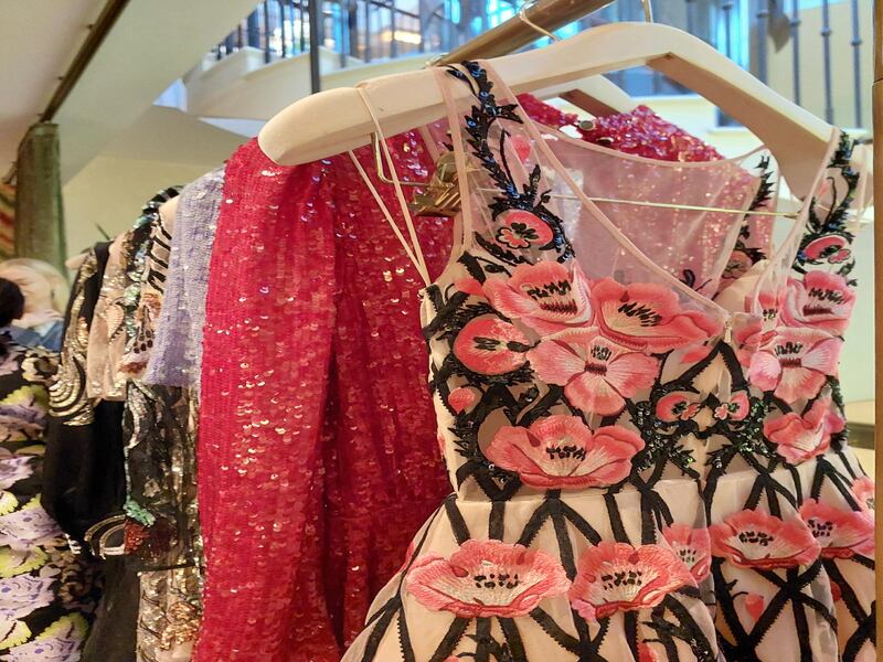 For summer 2023, Temperley London offers embroidered, sequin styles. Sarah Maisey / The National