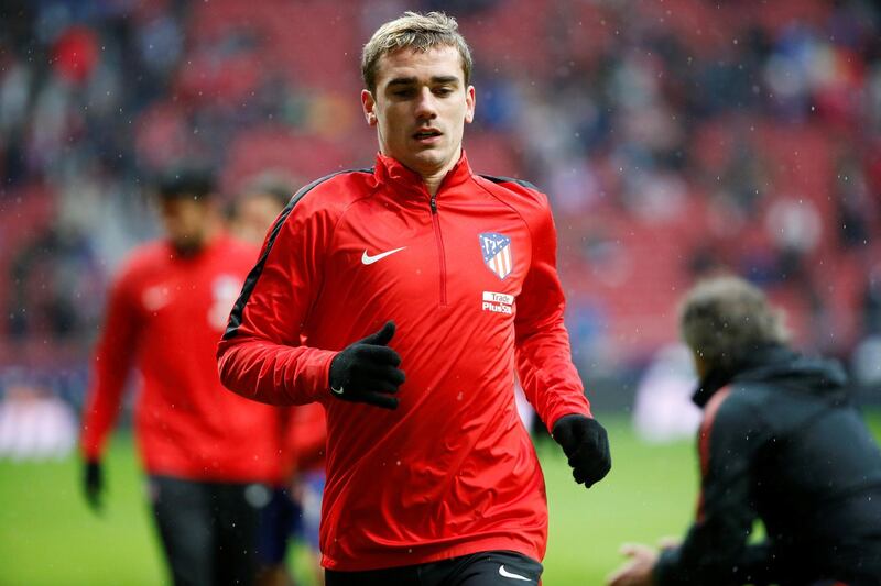 Soccer Football - La Liga Santander - Atletico Madrid vs Getafe - Wanda Metropolitano, Madrid, Spain - January 6, 2018  Atletico Madrid’s Antoine Griezmann warms up before the match   REUTERS/Javier Barbancho