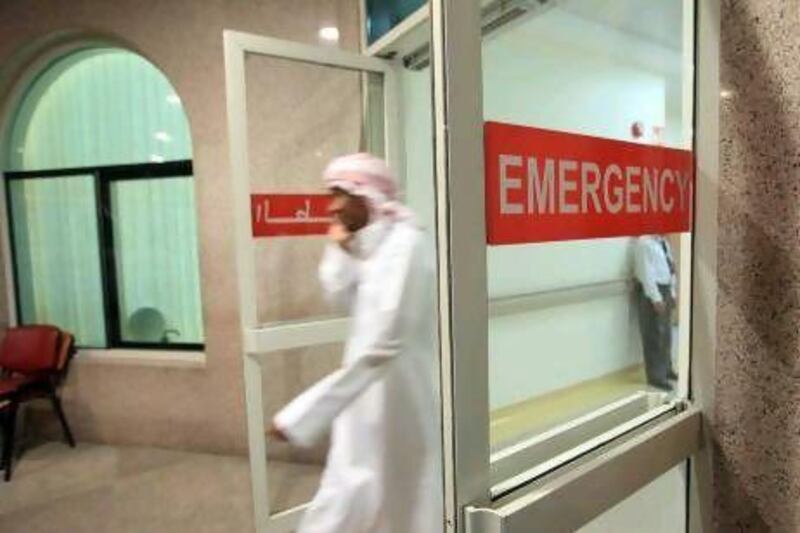 The emergency unit at Al Noor Hospital in Abu Dhabi.