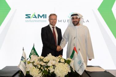 Mubadala and the Saudi Arabian Military Industries Company (SAMI) agree on first strategic collaboration on advanced manufacturing between Saudi Arabia and UAE. Courtesy Mubadala