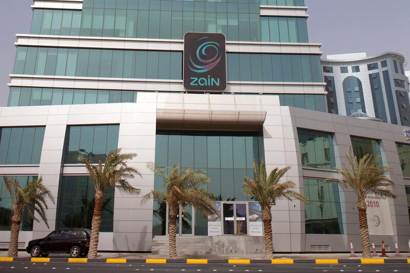 Zain stocks surged on news of an acquisition deal by Omantel. Razan Alzayani / The National