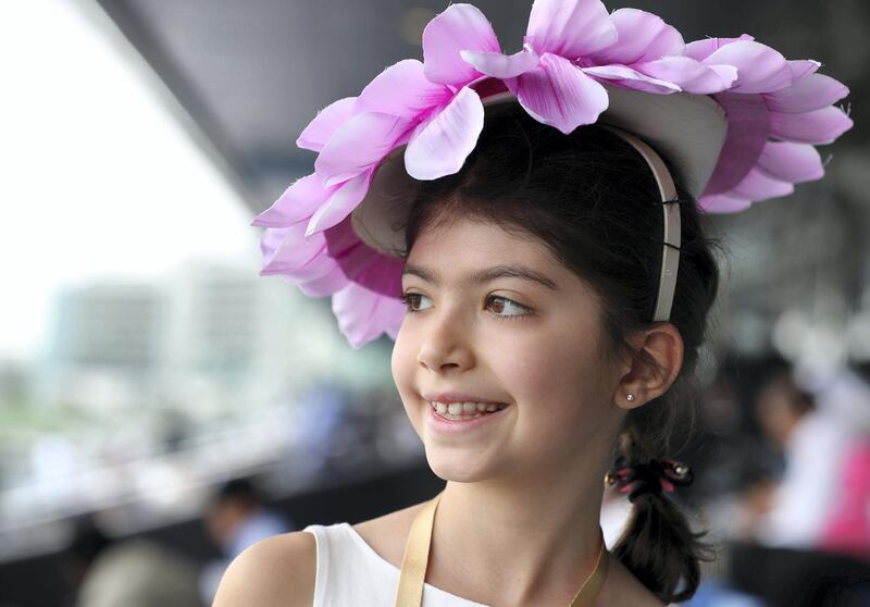 Dubai, United Arab Emirates - March 17, 2019: Yagmur Tuncbilek (8) enjoys her day at the Dubai World Cup. Saturday the 30th of March 2019 at Meydan Racecourse, Dubai. Chris Whiteoak / The National