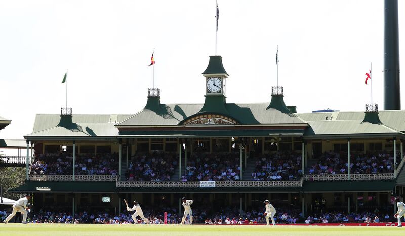 Australia batsman Usman Khawaja plays a shot during Day 4 of the fourth Ashes Test against England at the Sydney Cricket Ground on Saturday January 8. PA