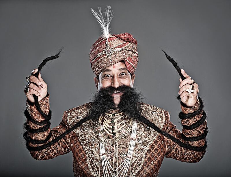 Ram Singh Chauhan - Longest Moustache
Guinness World Records 2010
Photo Credit: John Wright/Guinness World Records 2010
Location: Rome, Italy