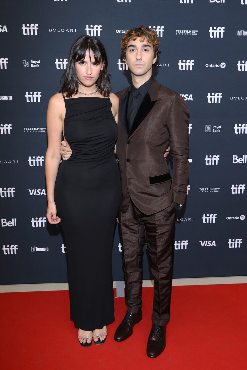 Rozzi, left, and Alex Wolff attend the'"Susie Searches' premiere at Tiff Bell Lightbox on September 9. Getty Images / AFP