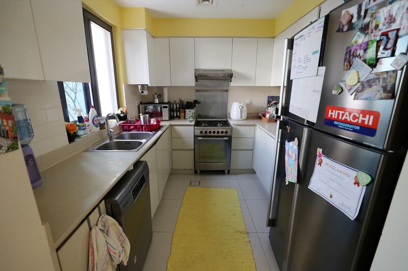 The kitchen in the property, which has soared in value in recent years

