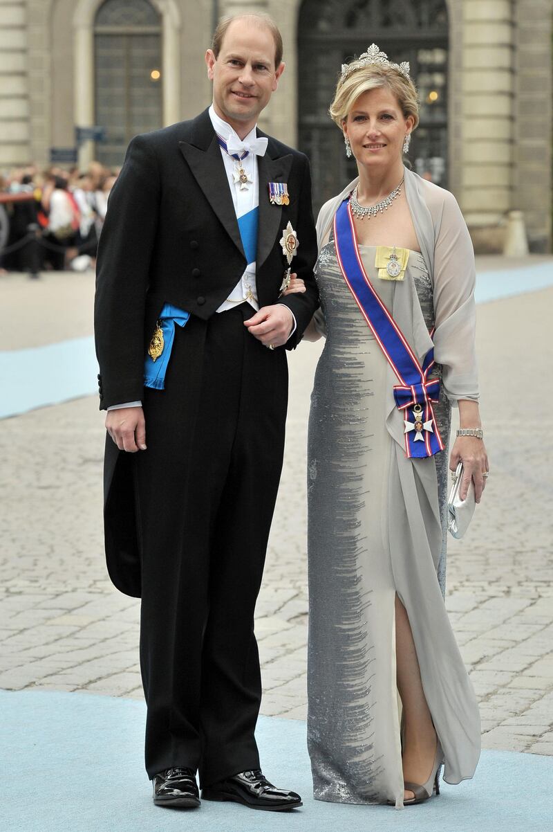 STOCKHOLM, SWEDEN - JUNE 19:  Prince Edward, the Earl of Wessex and Princess Sophie, the Countess of Wessex  attend the wedding of Crown Princess Victoria of Sweden and Daniel Westling on June 19, 2010 in Stockholm, Sweden.  (Photo by Pascal Le Segretain/Getty Images)