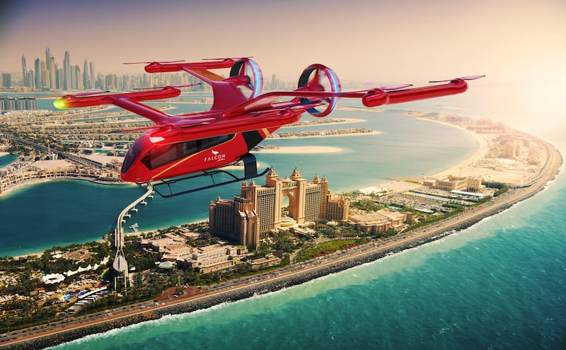 Embraer's Eve and Dubai-based Falcon Aviation Services have signed a letter of intent for up to 35 eVTOL aircraft.  Photo: Eve