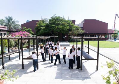 DUBAI, UNITED ARAB EMIRATES. 8 OCTOBER 2019. 
Students at Dubai College take part in a Positive Education session.
(Photo: Reem Mohammed/The National)

Reporter:
Section: