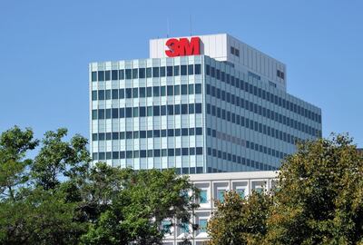 (FILES) In this file photo taken on August 25, 2011, the 3M headquarters in Woodbury, Minnesota. 3M on April 3, 2020, defended its handling of production and distribution of desperately needed masks to combat the coronavirus pandemic after US President Donald Trump threatened to punish the US manufacturing giant  for not shifting all distribution back home. / AFP / KAREN BLEIER
