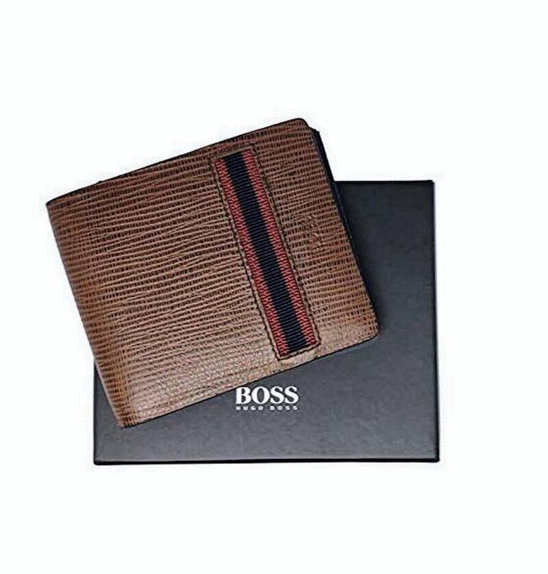 Hugo Boss bifold wallet for men - tan, Dh362.99, amazon.ae
