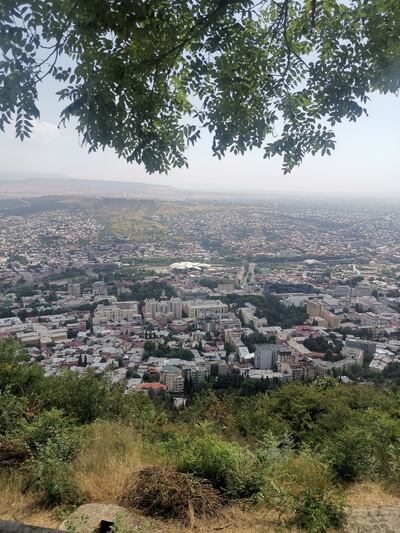 A view of Tbilisi from the Funicular Park. Katy Gillett / The National