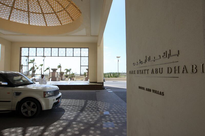 ABU DHABI - 06MAR2012 - Park Hyatt hotel at Saadiyat Island in Abu Dhabi. Ravindranath K / The National