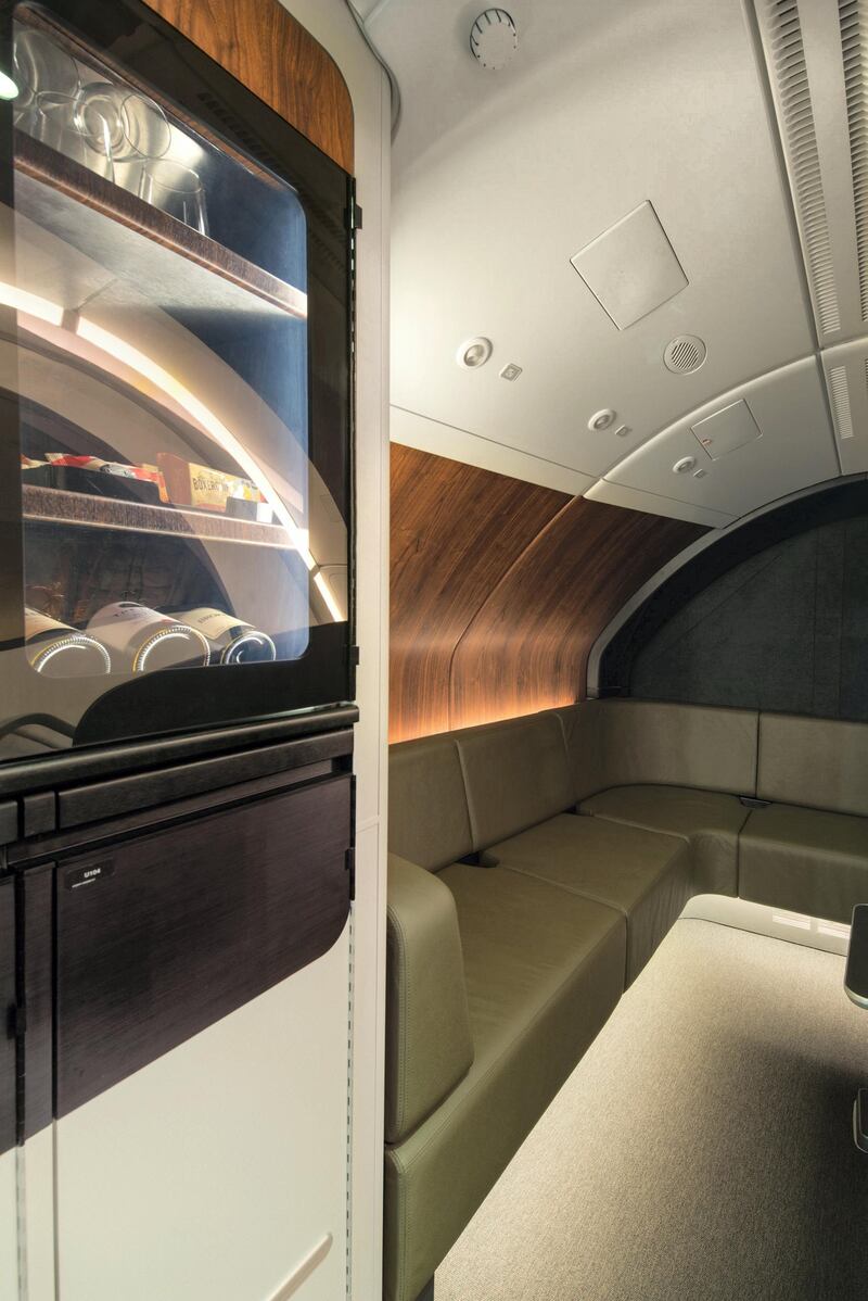 The onboard lounge.
