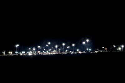 This photo taken on February 13, 2019 shows a view by night of the United States Penitentiary Administrative Maximum Facility, also known as the ADX or "Supermax", in Florence, Colorado. He has already managed to escape twice from high-security prisons in Mexico. But this time, crime lord Joaquin "El Chapo" Guzman may find it more difficult to slip away from the "Supermax" prison in Colorado where he is likely headed. The facility, also known as ADX (administrative maximum), has been dubbed the "Alcatraz of the Rockies" because of its remote location and harsh security measures. / AFP / Jason Connolly
