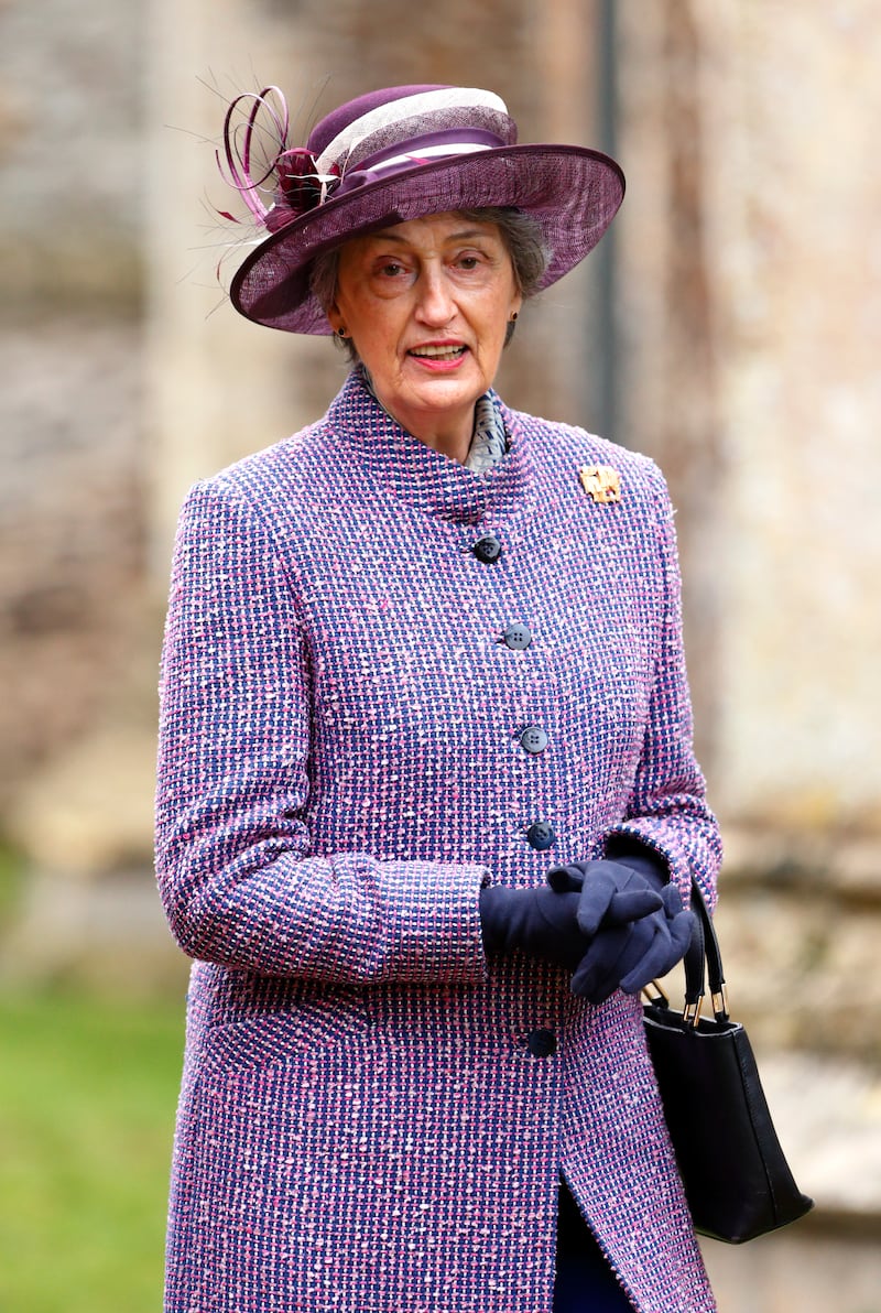 Lady Susan at a Sunday service at St Peter's in Wolferton, near Sandringham House, in 2014. Getty Images