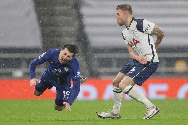 Toby Alderweireld - 5, Good in his positional play to deny Spurs at times but had moments where he was caught out by Chelsea’s quick attacks. Booked for a challenge on Mount. AFP