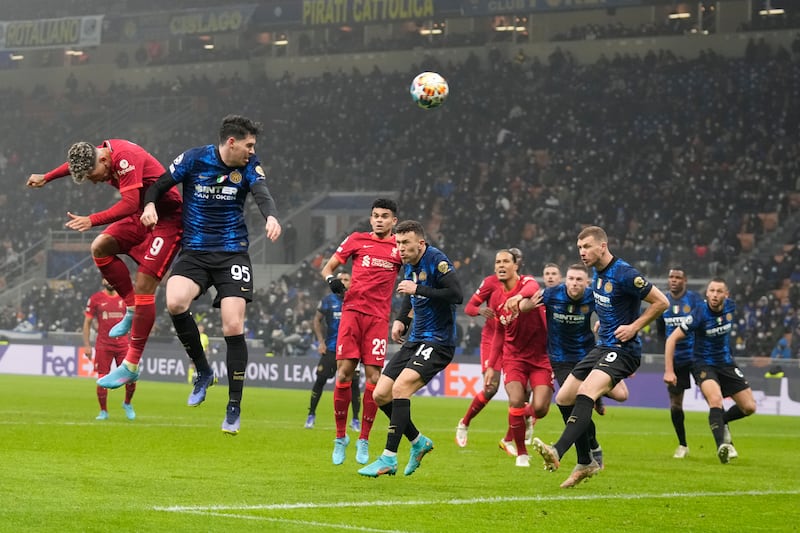 LAST-16 FIRST LEG: February 16, 2022 - Inter Milan 0 Liverpool 2 (Firmino 75'), Salah 83'). Liverpool defender Andy Robertson said: "We need to be better than we were tonight to make sure we reach the last eight, but we have the benefit of having two goals. If we don't put in a good performance [at Anfield] we won't be through." AP