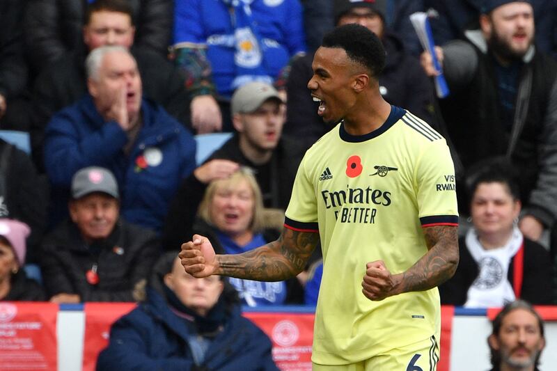 Gabriel - 9, Scored with a brilliant header and then refocused to put in an impressive defensive display. There were some great defensive headers and interventions made, especially when Leicester had their period on top. AFP