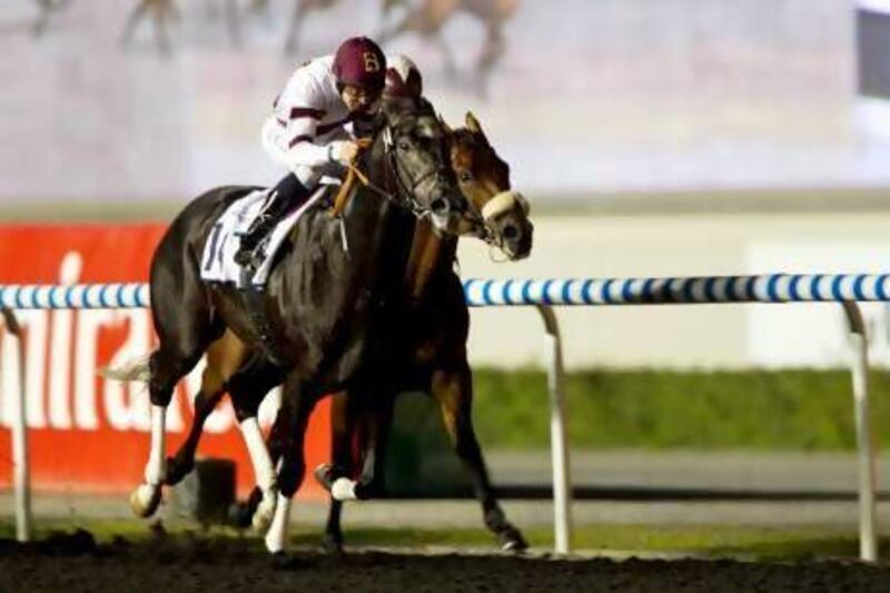 Richard Mullen rode Unbridled Ocean to victory at Meydan Racecourse last week. Christopher Pike / The National