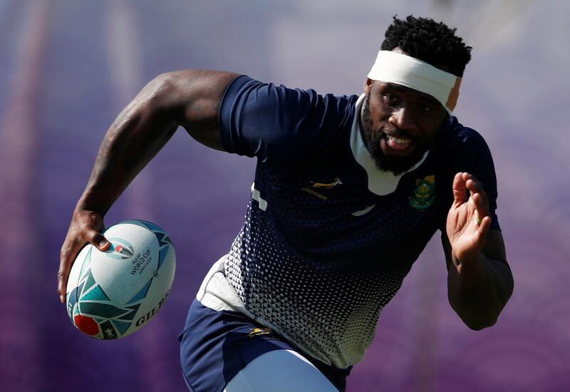 Siya Kolisi during training. Reuters