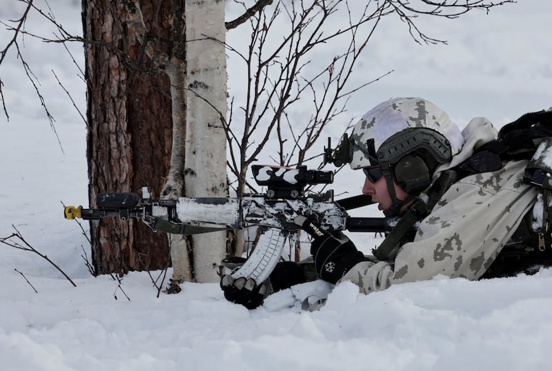 A soldier during Nordic Response. Reuters