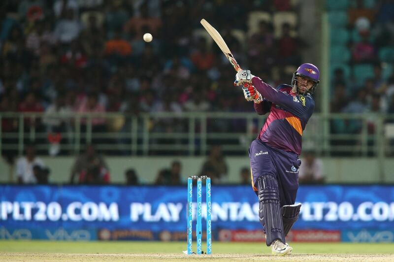 Usman Khawaja of Rising Pune Supergiants pulls a delivery to the boundary during match 53 of the Vivo IPL 2016 (Indian Premier League) between Rising Pune Supergiants and the Kings XI Punjab held at the ACA-VDCA Stadium, Visakhapatnam on the 21st May 2016

Photo by Shaun Roy / IPL/ SPORTZPICS