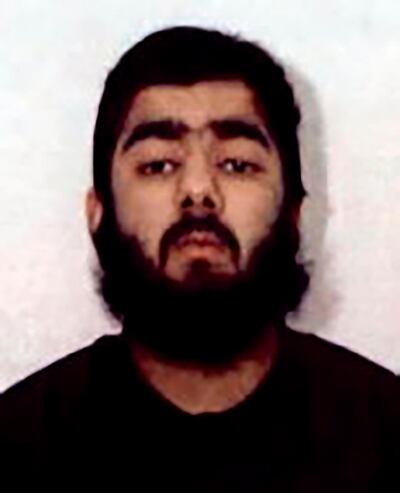 This undated photo provided by West Midlands Police shows Usman Khan. UK counterterrorism police are searching for clues into an attack that left two people dead and three injured near London Bridge.  Police said Saturday, Nov. 30, 2019, Khan, who was imprisoned six years for terrorism offenses before his release last year stabbed several people in London on Friday, Nov. 29,  before being tackled by members of the public and shot dead by officers on the London Bridge. (West Midlands Police via AP)