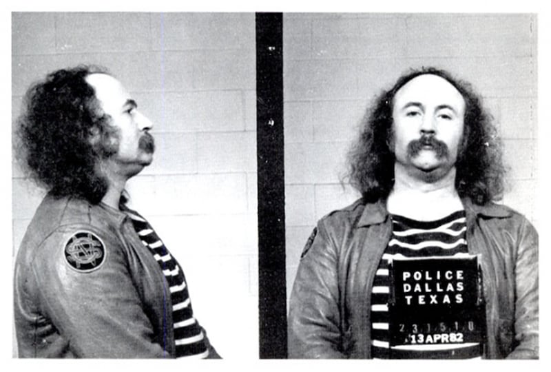 David Crosby was arrested by Dallas police in April 1982. Getty Images