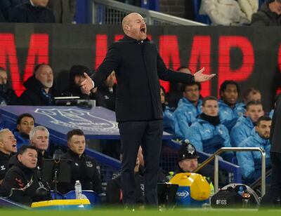 Everton manager Sean Dyche was furious with the decision to award a penalty for Manchester City. PA