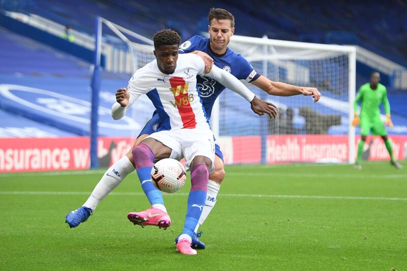Wilfried Zaha – 6. Could barely stay on his feet in the first half – no, not from incessant diving but the slick surface. More involved in the second half but never really threatened. AFP