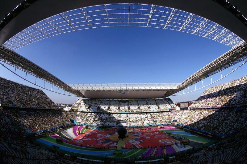 View of Arena Corinthians during Thursday's World Cup opening ceremony. Kevin Cox / Getty Images / June 12, 2014