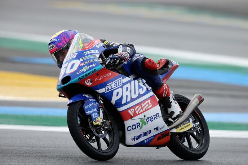 Moto3 rider Jason Dupasquier during the French Grand Prix in Le Mans in May. AP