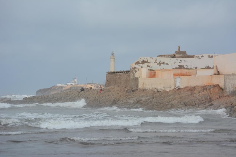 The lighthouse and coast at Ain Diab. Rosemary Behan