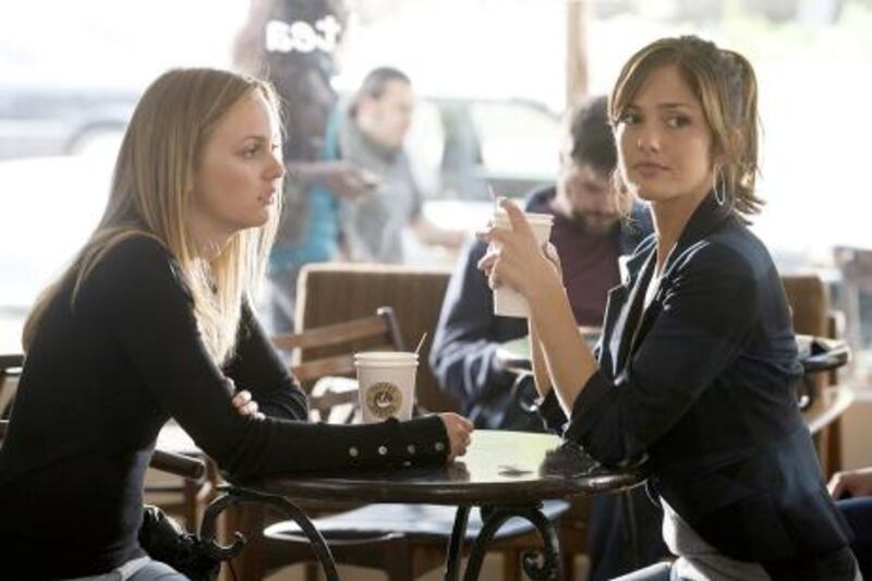 Leighton Meester (left) and Minka Kelly star in Screen Gems' thriller THE ROOMMATE.