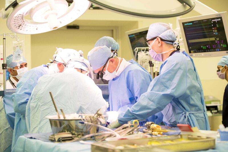 Surgeons perform the UAE’s first full heart transplant at Cleveland Clinic Abu Dhabi. Photo Courtesy: Cleveland Clinic Abu Dhabi