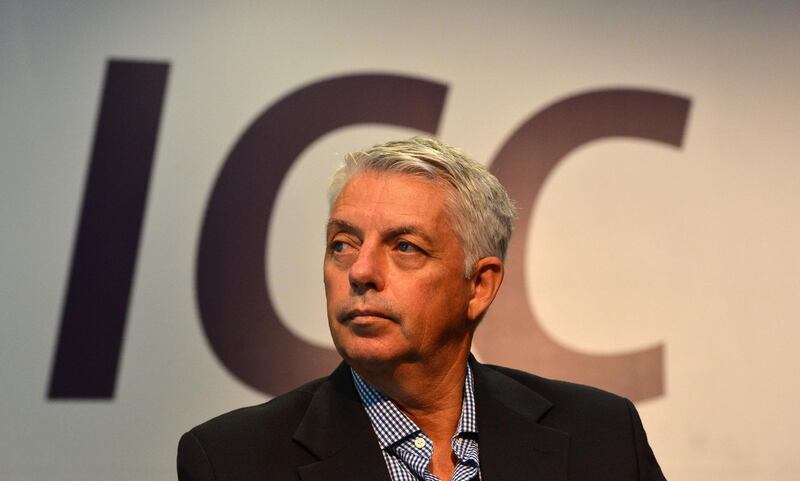 (FILES) In this file photo taken on September 24, 2018 International Cricket Council (ICC) chief executive David Richardson looks on during a press conference at the International Cricket Council head office in Dubai. The head of cricket's world body January 31, 2019 said the spirit of the gentleman's game needs to be protected in the wake of the recent racist incident involving Pakistan captain Sarfraz Ahmed. David Richardson, chief executive of the International Cricket Council, emphasised that the ICC will make sure that issues like player behaviour and corruption are dealt with severely.
 / AFP / Ishara S. KODIKARA
