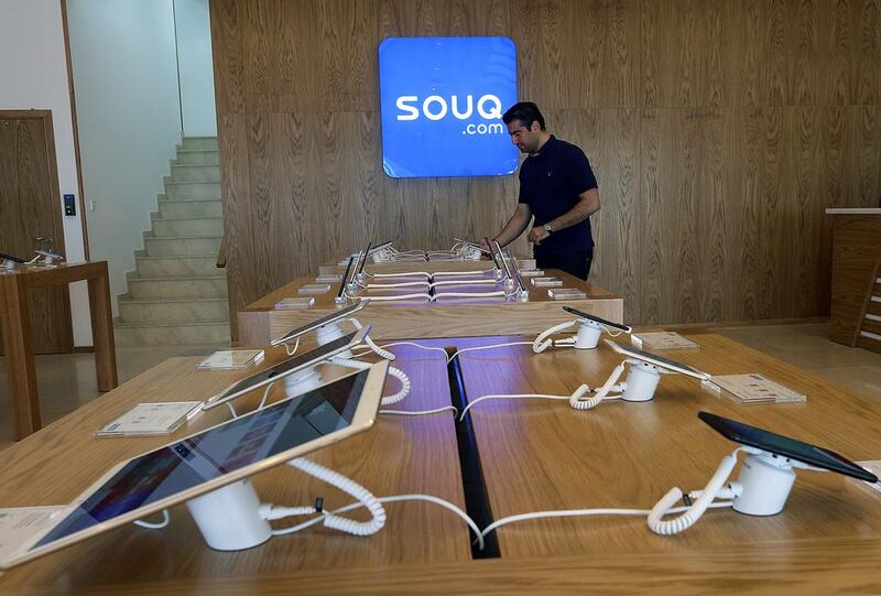 Souq.com opened its first bricks and mortar shop on Sheikh Zayed Road it said on Sunday. Satish Kumar / The National