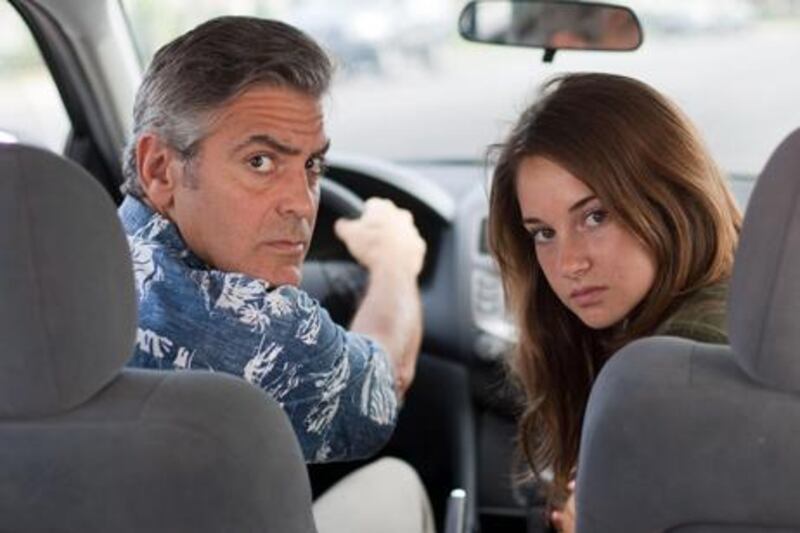 George Clooney, left, and Shailene Woodley in The Descendants. Courtesy Toronto Film Festival / AP Photo