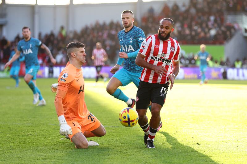 Bryan Mbeumo – 7. The forward played well in the first half, his energy helping to drive his side forward. He whipped in a brilliant cross before the first goal and nearly scored himself but fired over. Reuters