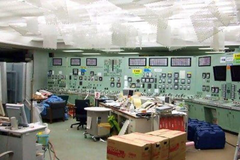 The central control room of the first reactor at the Fukushima nuclear power plant. Japanese emergency crews have been battling to stabilise the crippled plant after the March 11 earthquake.