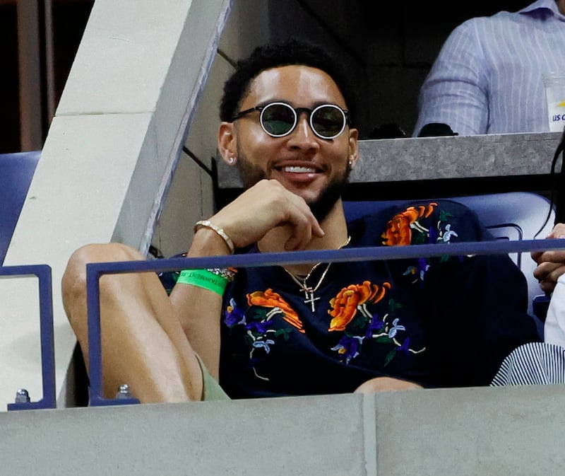 Brooklyn Nets point guard Ben Simmons at the US Open on Friday. EPA