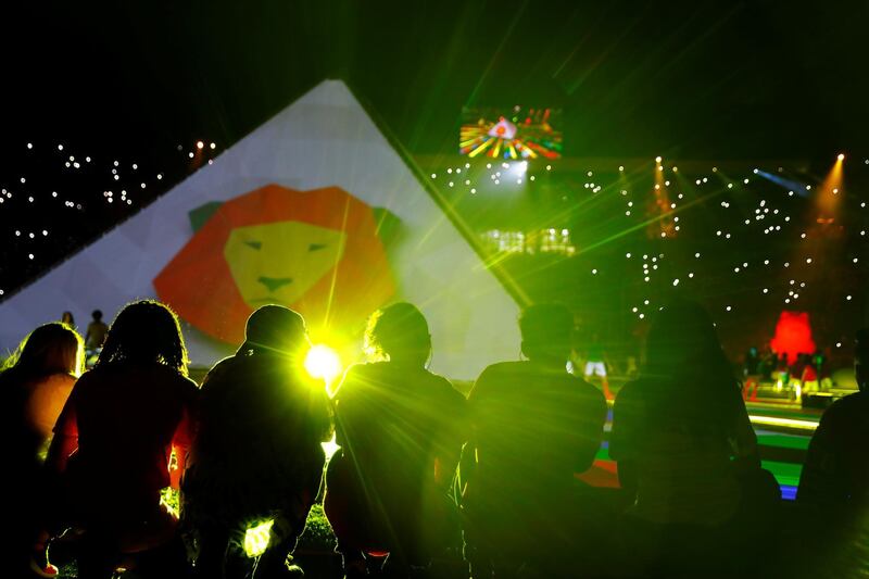 A view during the opening ceremony before the Egypt v Zimbabwe match at th Africa Cup of Nationals. Reuters