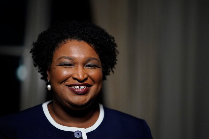 Stacey Abrams is a leading figure in the US voting rights movement. AP